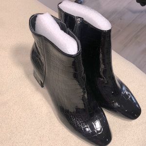 Black Pantene Leather Boots